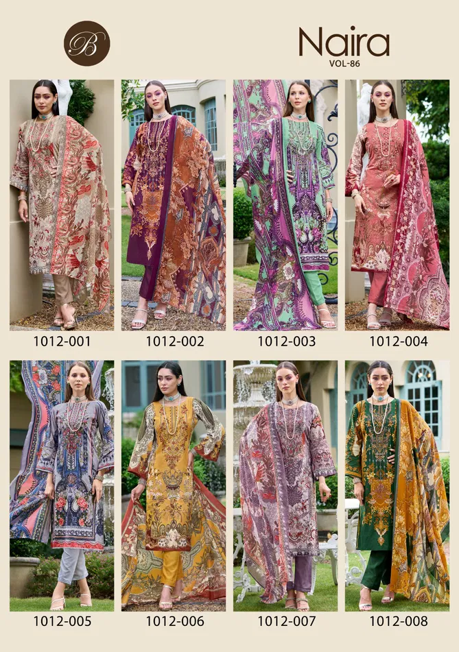 Naira Vol 86 By Belliza Cotton Printed Dress Material Wholesale Market In Surat